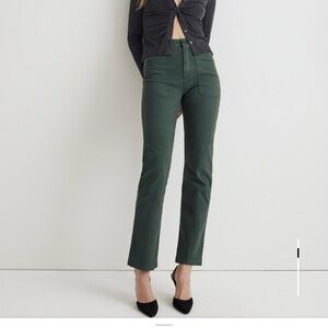 Madewell Women's Dark Green Straight Leg Jeans